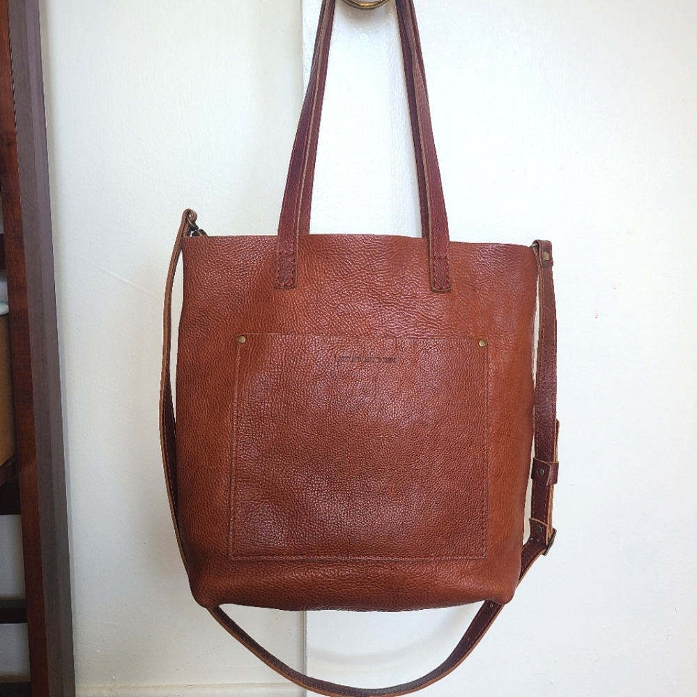 COPY - Portland Leather goods crossbody tote in Nutmeg